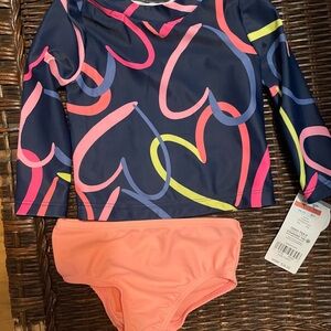 Carters baby girl two piece swimsuit